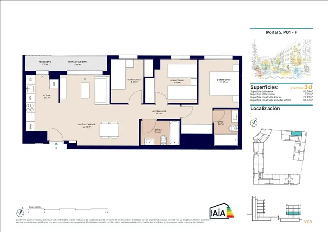 Apartamento 3 habitaciones 88m² en venta - Pau II — 11