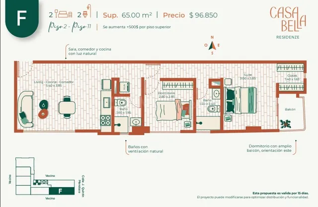 96.850 $us Departamentos, En PREVENTA próximo al Stadium