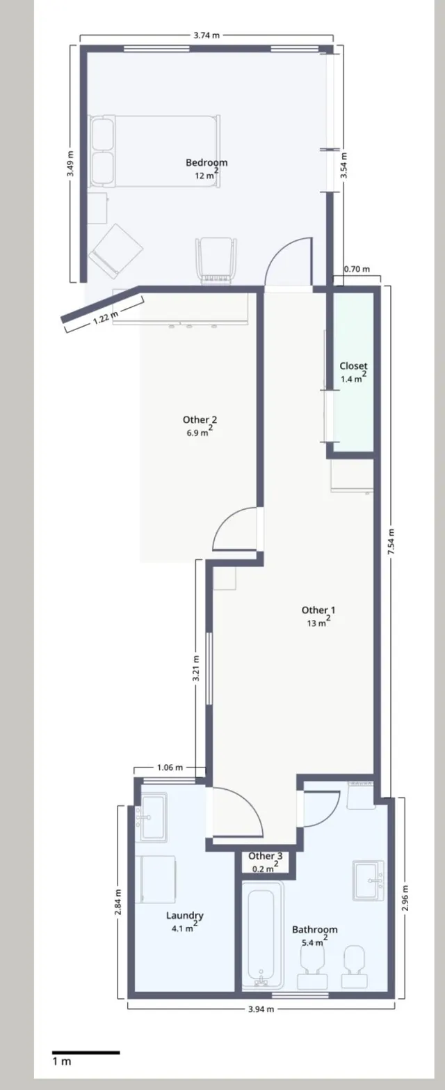 Casa con patio, terraza y acceso a dos calles en el centro de Beniarjó — 49