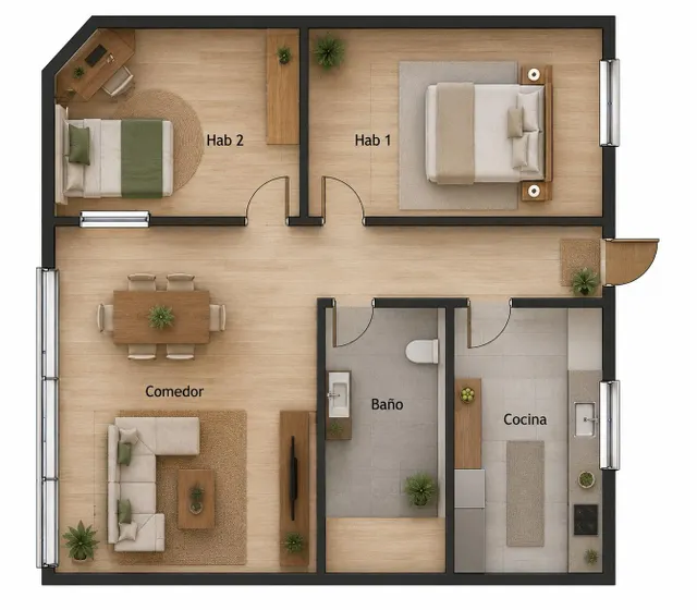 Apartamento 2 habitaciones 58m² en venta - Can Pastilla — 18