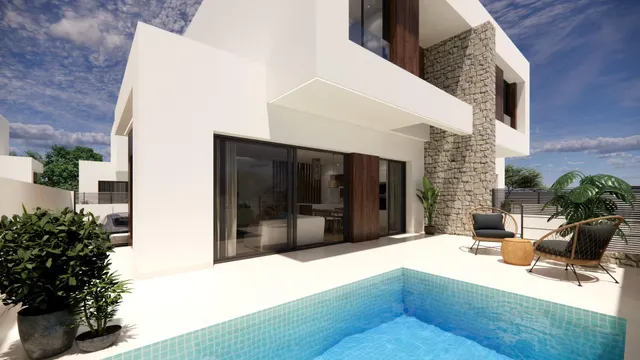 Pareado de obra nueva con piscina privada y jardín en Dolores — 16