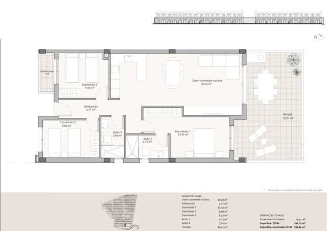 Apartamento 3 habitaciones 100m² en venta - Aguilon golf — 14