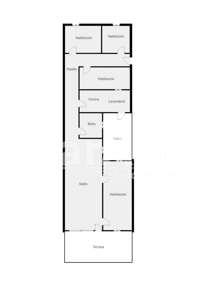 MUY AMPLIO CON 5 DORMITORIOS Y TERRAZA EN CENTRO — 45