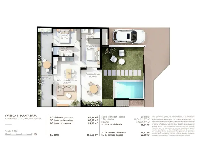 Bungalows de nueva construcción con piscina privada en San Pedro del Pinatar — 19