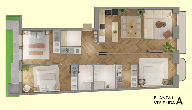 Piso 3 habitaciones 894m² en venta - Centro - Areal — 20