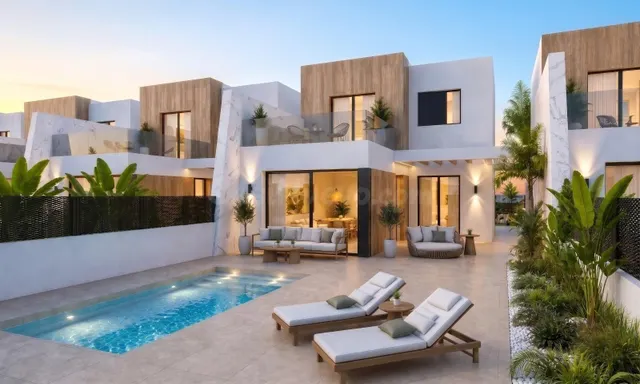 Villa adosada de 3 dormitorios de nueva construcción en Sant