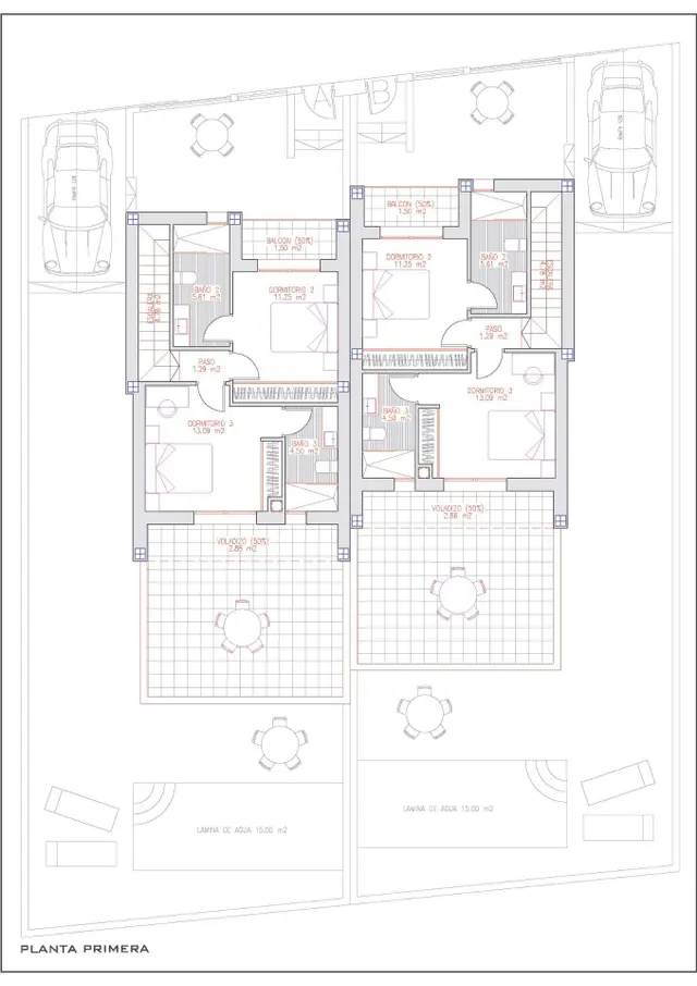 Villas pareadas de nueva construcción con piscina privada en Daya Nueva, Costa Blanca — 14