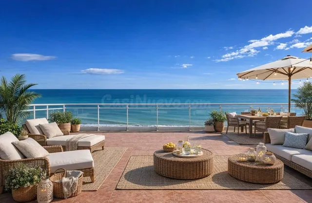 ÁTICO EXCLUSIVO CON GRAN TERRAZA PANORÁMICA FRENTE AL MAR EN