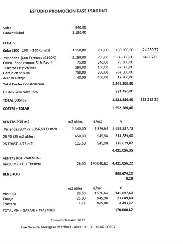 SOLAR PARA PROMOVER 65 VIVIENDAS EN SAGUNTO FUSION CON ESTUDIO ECONOMICO — 7