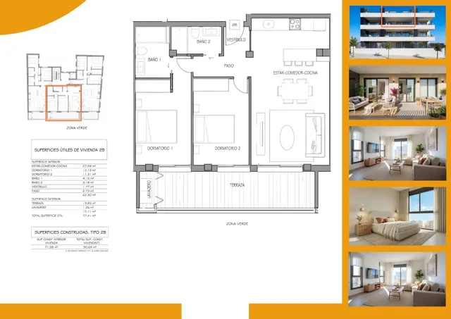 Ático 2 habitaciones 90m² en venta - Pueblo 4 — 13