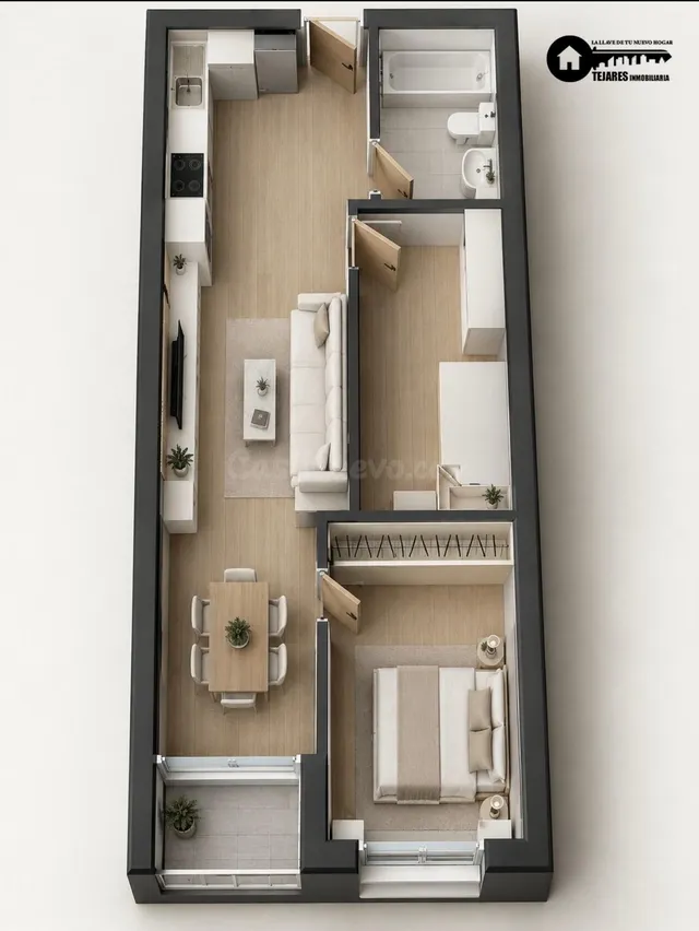 SE VENDE VIVIENDA MODERNA DE 2 habitaciones ZONA CARREFOUR - - foto 3