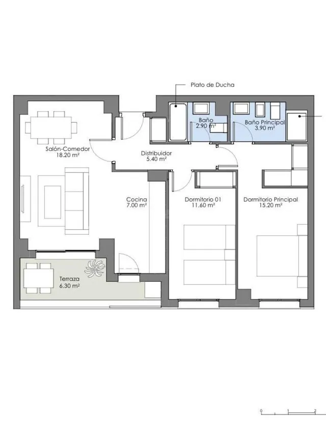 Piso 2 habitaciones 75m² en venta - Nuevo Bulevar - foto 2