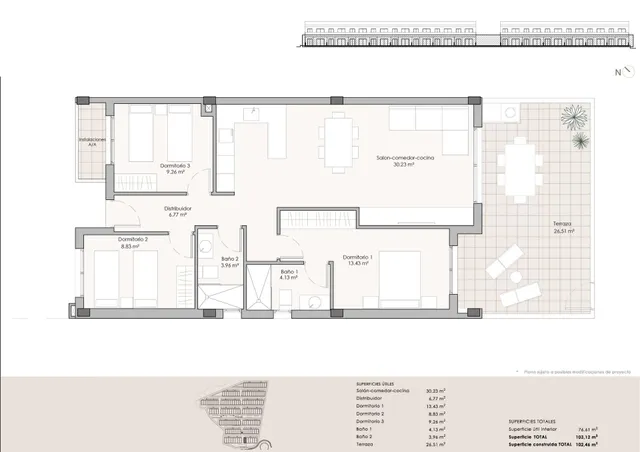 Apartamentos de nueva construcción cerca del campo de golf Aguilon en Pulpí-San Juan de los Terreros, Almería — 14