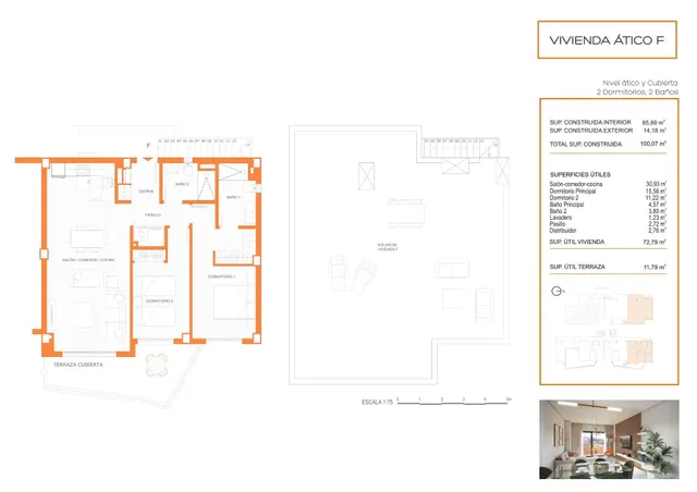 Ático 2 habitaciones 100m² en venta - Los Pacos — 9