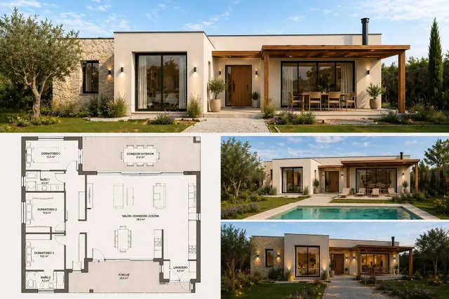 Espectacular parcela con proyecto de vivienda moderna