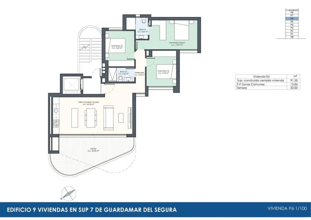 Apartamento 3 habitaciones 91m² en venta - Pueblo — 17