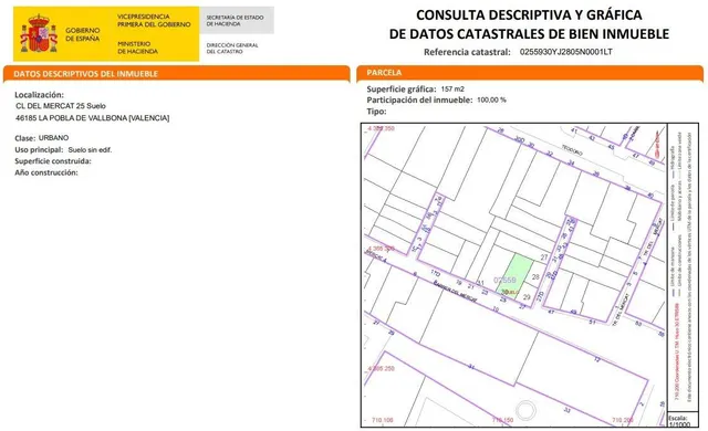 Solar urbano de 157m2 en el centro de la Pobla de Vallbona - foto 4
