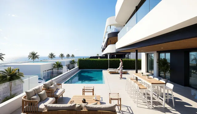 Apartamentos y villas de nueva construcción frente al campo de golf La Serena Golf en Los Alcázares — 14