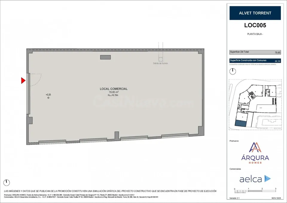 Local comercial 80m² en venta - Parc central