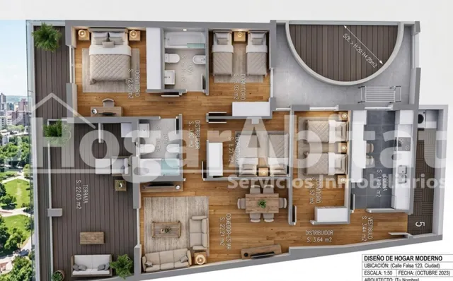 Amplio, moderno y reformado en residencial con terraza, piscina y garaje, todo amueblado — 42