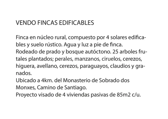 SOLAR EN VENTA EN SOBRADO DOS MONXES - foto 5