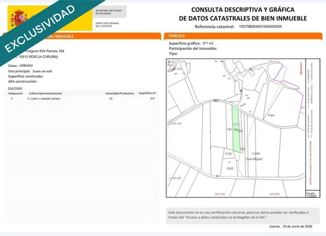 Parcelas urbanas en venta en Rois - foto 3