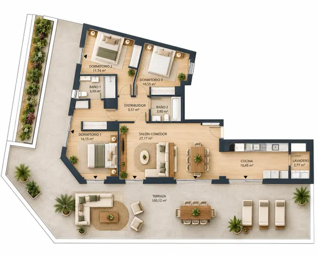 Ático de lujo con terraza y garaje en Valencia — 25