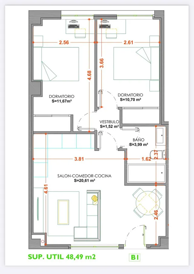 Piso 2 habitaciones en venta - Pizarrales — 6