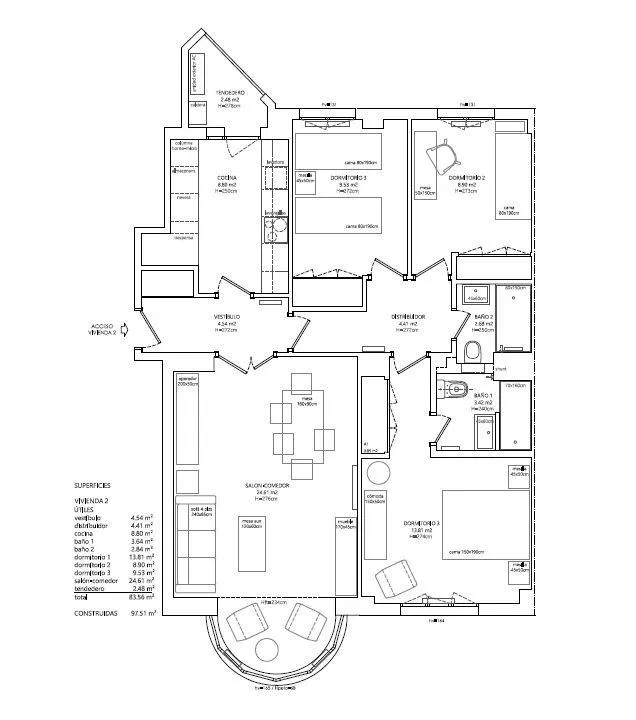 Piso 3 habitaciones 103m² en venta - Primera Fase - Nuevo Tres Cantos — 10