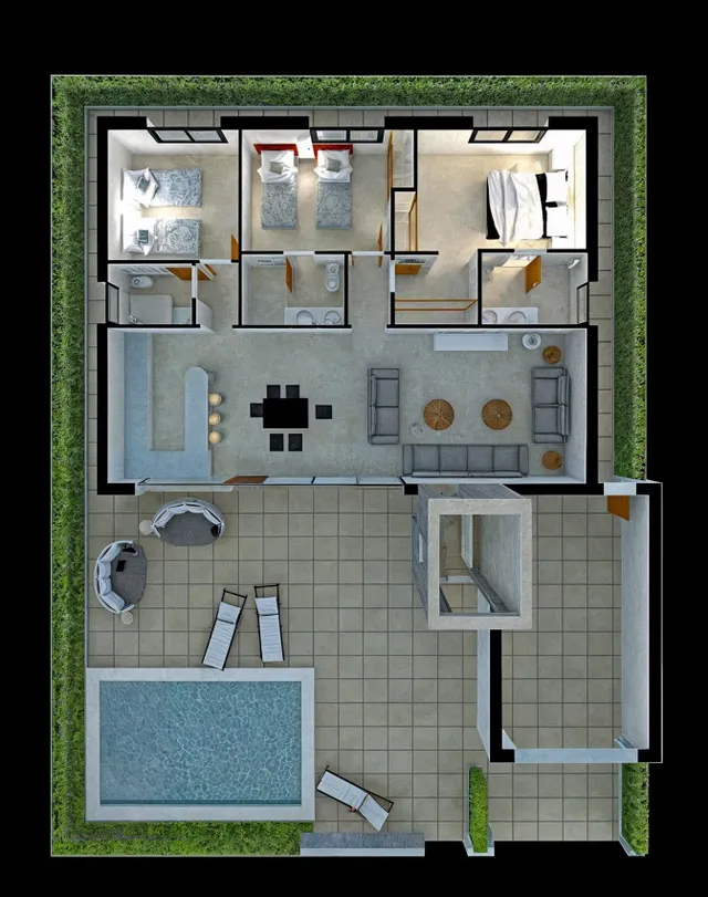 Villa independiente de 3 dormitorios con piscina privada en Fuente Álamo, Murcia — 19