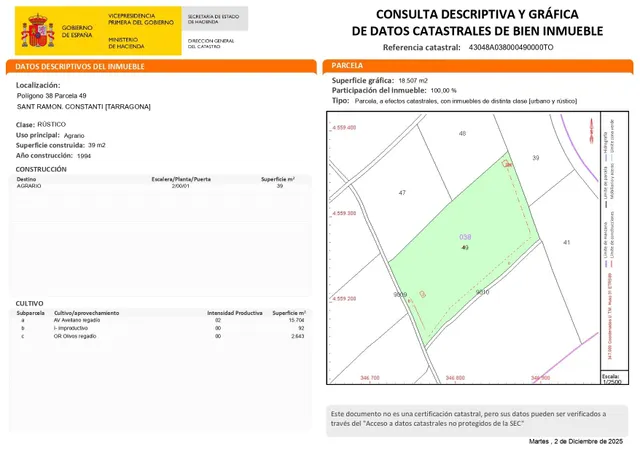 Finca rústica en venta en Constanti — 22