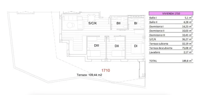 Apartamento 2 habitaciones 213m² en venta - Pueblo 9 — 9