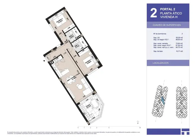 Ático 2 habitaciones 91m² en venta - EL MORCHE — 10