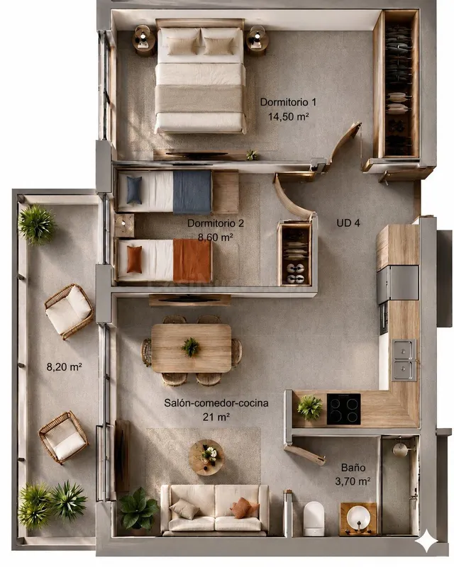 Inversión Resort Llaveros en Mano | Apartamentos de 1 y 2 Dormitorios en Finestrat — 6