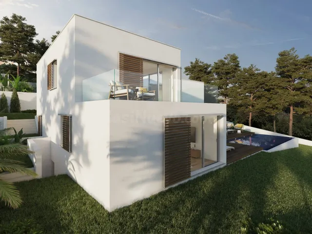 Solar con proyecto de villa contemporánea y vistas al mar en - foto 3