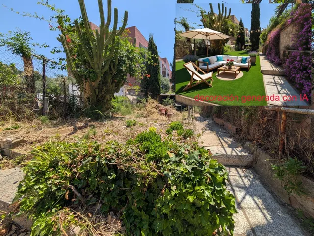 Casa de pueblo con jardín, aparcamiento y derecho a vuelo en