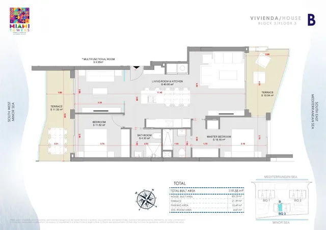 Apartamento de lujo, MIAMI TOWERS, La Manga . — 9