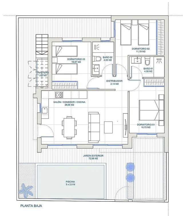 ADOSADO CON PARCELA, GARAJE Y PISCINA PRIVADA EN ROLDAN - TORRE PACHECO !! — 26