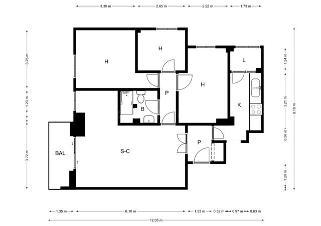 PISO OCUPADO DE PROTECCIÓN OFICIAL, 3 habitaciones, PLANTA 6 - foto 5