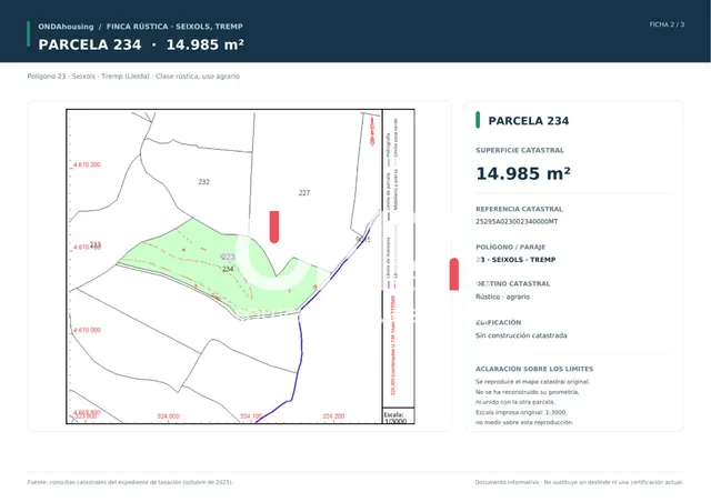 Finca rústica de 29.534 m2 con edificación de 314 m2 y pozo en Seixols, Tremp — 12