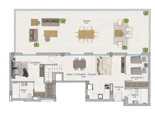 Apartamento 2 habitaciones 97m² en venta - Eroski — 6