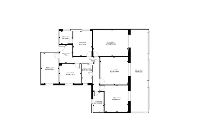 Gran ático reformado de cuatro dormitorios con magnífica terraza — 36
