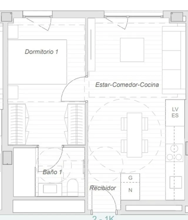Piso 1 habitación 60m² en alquiler - Penya-Roja - Alameda - foto 3