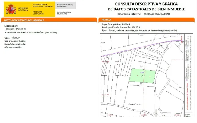 Solar urbano + proyecto de vivienda en Cabana de bergantiños | 34.990 € — 16