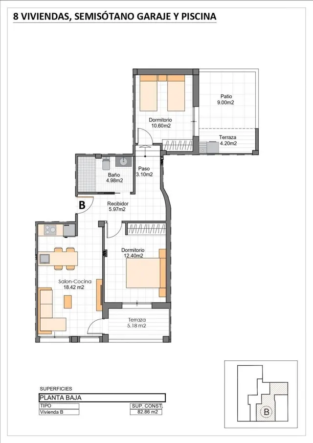 Apartamento 2 habitaciones 82m² en venta - Villananitos — 8
