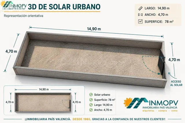SOLAR URBANO DE 78M2, CON FACHADA Y ESTRUCTURA EXTERIOR! ZON