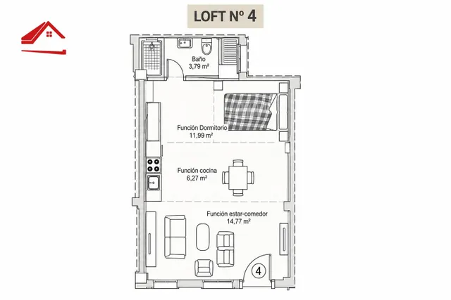 LOFT DE OBRA NUEVA DE 41,39 m2 EN EL NARANJO (JUNTO AL PARQU