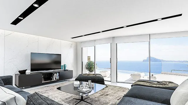 Nuevo proyecto de 4 villas de lujo de estilo moderno con vistas al mar y piscina privada. — 2