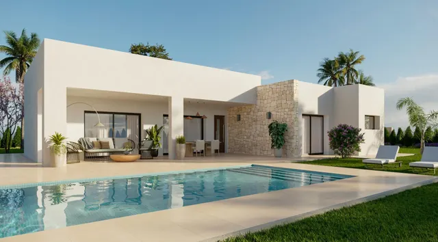 Villas de obra nueva situadas en término de Aspe.