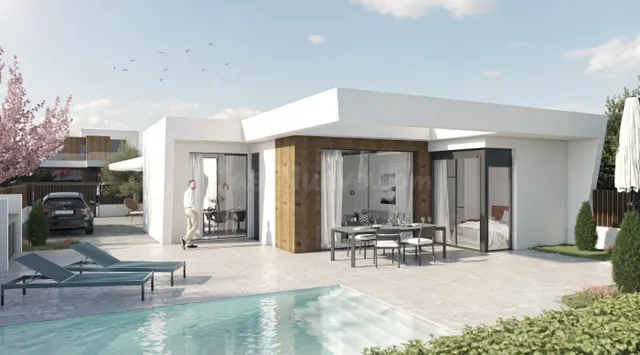 VILLAS DE OBRA NUEVA DE UNA SOLA PLANTA EN CAMPO DE GOLF ALT